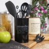 Porta utensilios negro con inscripción 8 piezas Victionary C Venta