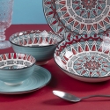 Juego de vajilla 18 piezas de porcelana para 6 personas Maya Catálogo