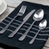 Juego de 24 cubiertos de acero inoxidable acabado mate plateado Round Oferta
