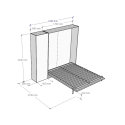 Cama matrimonial abatible vertical 160x190 cm Kentaro Modelo