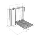 Cama abatible francesa con columna 140x190 Kentaro Rebajas