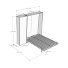 Cama abatible francesa con columna 140x190 Kentaro Rebajas