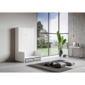 Cama abatible francesa 140x190cm con sofá acolchado Sofà Kentaro Rebajas