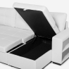 Sofá cama 3 plazas con chaise longue USB-C librería Civis 