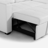 Sofá cama 3 plazas con chaise longue USB-C librería Civis 