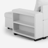 Sofá cama 3 plazas con chaise longue USB-C librería Civis 