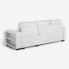 Sofá cama 3 plazas con chaise longue USB-C librería Civis 