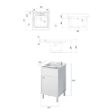 Lavadero móvil de exterior en PVC con lavabo y puerta Negrari 9056K Venta