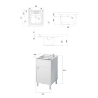 Lavadero móvil de exterior en PVC con lavabo y puerta Negrari 9056K Venta