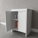 Mueble de baño y lavandería blanco de PVC con 2 puertas FB9002K Negari Venta