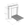 Cama abatible doble 160x190cm con columna y armarios Kentaro Modelo
