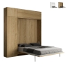 Cama abatible doble 160x190cm con columna y armarios Kentaro Descueto