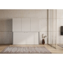 Cama individual abatible con armario blanco Kando D Rebajas