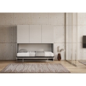 Cama individual abatible con armario blanco Kando D Descueto