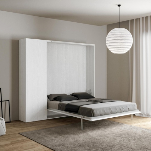 Cama abatible francesa con columna 140x190 Kentaro Promoción