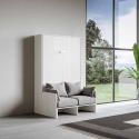 Cama abatible de 120x190 cm con sofá Sofà Kentaro Promoción
