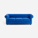 Sofá Chesterfield de terciopelo de 3 plazas estilo clásico vintage Norwich Venta