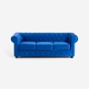 Sofá Chesterfield de terciopelo de 3 plazas estilo clásico vintage Norwich Venta