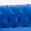 Sofá Chesterfield de terciopelo de 3 plazas estilo clásico vintage Norwich Descueto