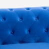 Sofá Chesterfield de terciopelo de 3 plazas estilo clásico vintage Norwich Descueto