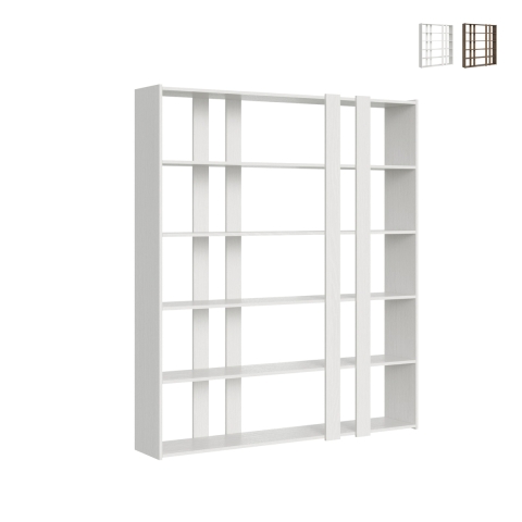 Estantería de pared 6 estantes diseño moderno 178x36x204cm Kato A Large Promoción