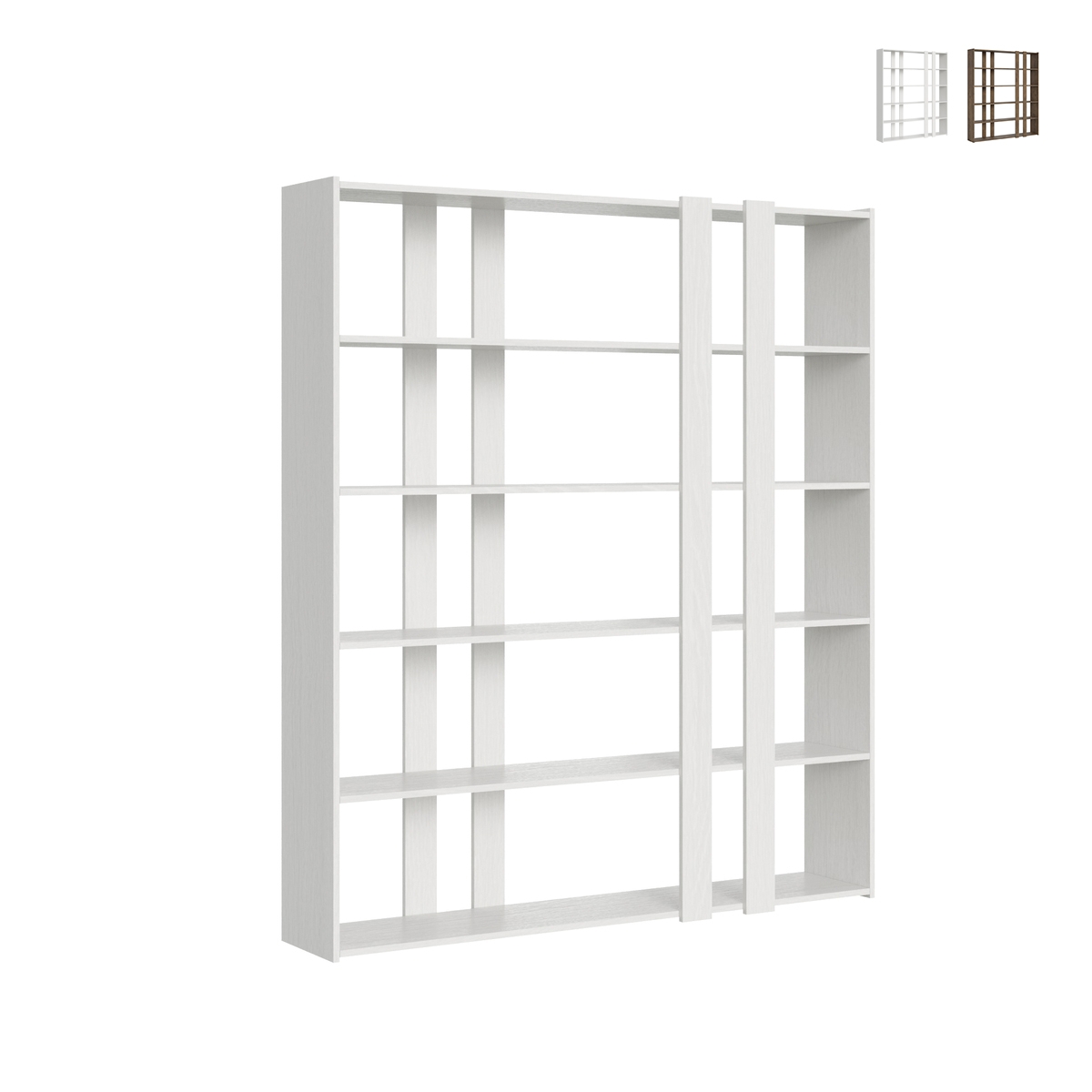 Estantería de pared 6 estantes diseño moderno 178x36x204cm Kato A Large