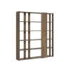 Librería de oficina y salón de diseño doble cara con 6 estantes 78x36x204 Kato D Descueto