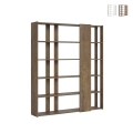 Librería de oficina y salón de diseño doble cara con 6 estantes 78x36x204 Kato D Promoción