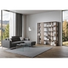 Librería de oficina y salón de diseño doble cara con 6 estantes 78x36x204 Kato D Modelo
