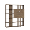Estantería moderna con soporte para TV, 6 estantes, diseño contemporáneo, 178x36x204, Kato L Descueto