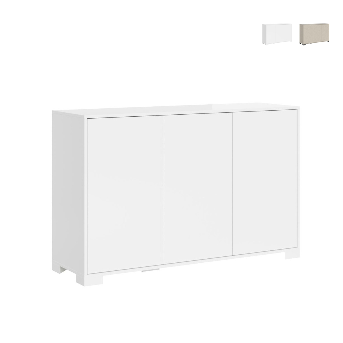 Aparador moderno 3 puertas para salón comedor cocina 130x40x83 Lumina