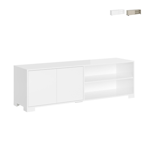 Mueble para TV de diseño moderno con vano abierto y estantes 150x40x40 Lumina Promoción