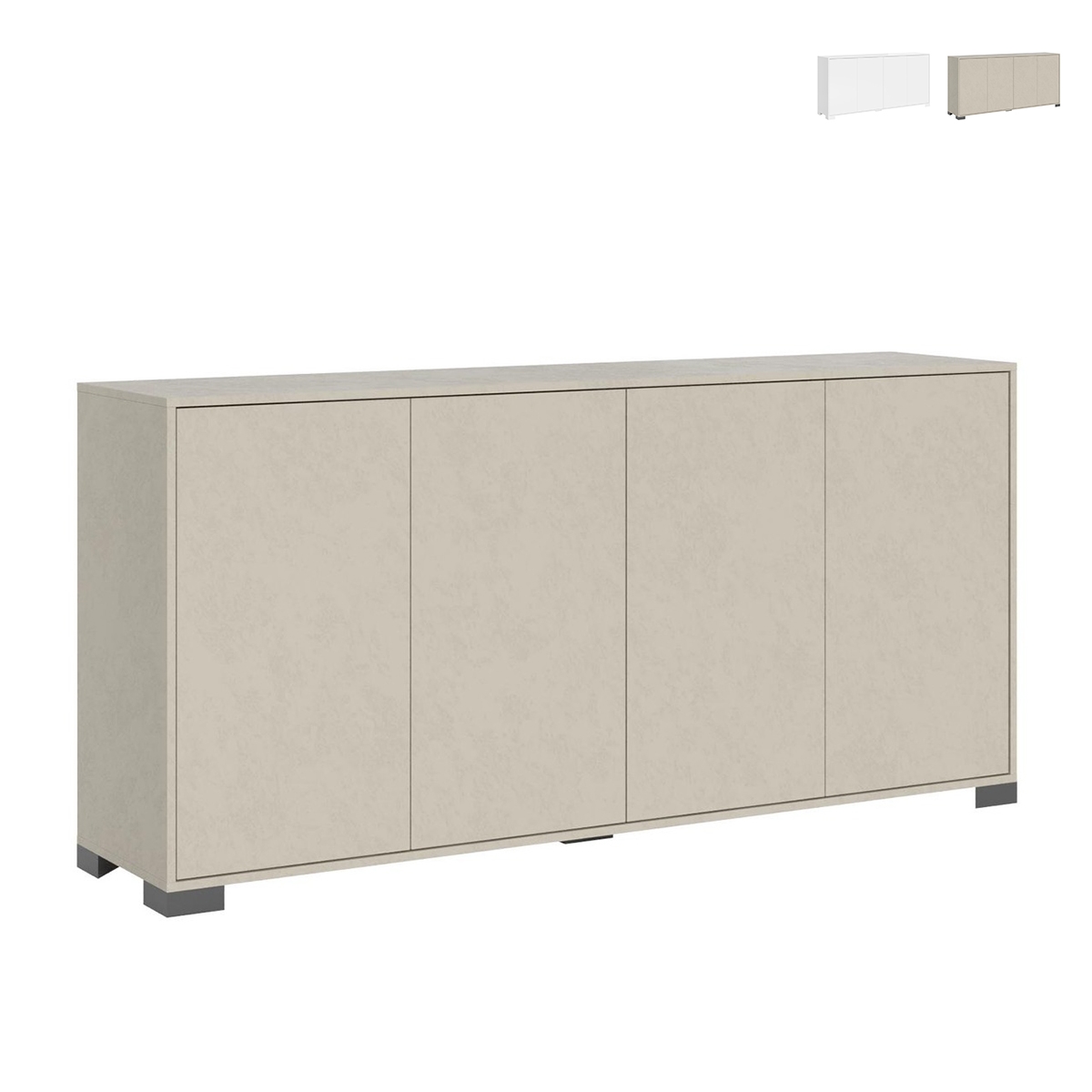 Aparador moderno de 4 puertas para sala de estar 172x40x83 Lumina