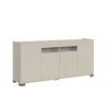 Aparador moderno de 4 puertas con vidrio ahumado 172x40x81 Riflesso Descueto