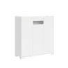 Aparador alto 3 puertas ahorraespacio 103x35x110 vidrio ahumado moderno Riflesso Descueto