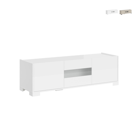 Mueble para TV 3 puertas 130x40x40 moderno para sala de estar Riflesso Promoción