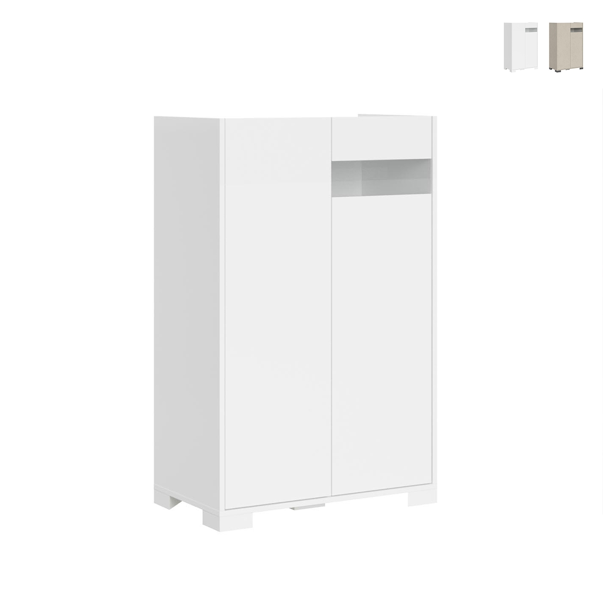 Aparador alto 2 puertas moderno ahorra espacio 70x35x110 Riflesso