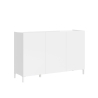 Aparador minimalista de 3 puertas para salón, comedor o recibidor 130x40x84 Solaria Descueto
