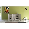 Aparador minimalista de 3 puertas para salón, comedor o recibidor 130x40x84 Solaria Stock