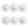 Set de 6 platos hondos de porcelana con diseño y decoración variada Le Travisate Promoción