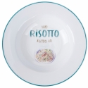 Set de 6 platos hondos de porcelana con diseño y decoración variada Le Travisate Descueto