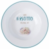 Set de 6 platos hondos de porcelana con diseño y decoración variada Le Travisate Descueto
