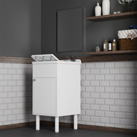 Set de lavabo portátil con puerta y espejo 60x45cm Negrari COMP 3 Promoción