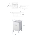 Conjunto de lavabo móvil con espejo brillo fino 60x45cm Negrari COMP 4 Rebajas