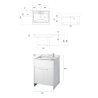 Set de mueble lavadero con espejo y columna de lavandería Negrari COMP 8 Oferta