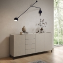 Aparador 3 puertas y 4 cajones diseño minimalista moderno 174x40x84 Solaria Venta