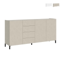 Aparador 3 puertas y 4 cajones diseño minimalista moderno 174x40x84 Solaria Promoción