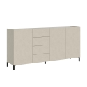 Aparador 3 puertas y 4 cajones diseño minimalista moderno 174x40x84 Solaria Descueto