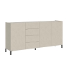 Aparador 3 puertas y 4 cajones diseño minimalista moderno 174x40x84 Solaria Descueto
