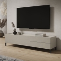 Mueble para TV minimalista 1 espacio y 2 cajones salón living 160x42x40 Solaria Venta